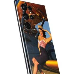 1940s Pin-Up On Stearman Biplane Galaxy S22 Ultra Skin -Skinit Store 1940s pin up on stearman biplane galaxy s22 ultra skin 1646439281 SKNSTOTRE02GLX22U PR 03