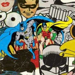 DC Comics Batman And Robin Vintage Action Pose Beats Solo 2 Wireless Skin