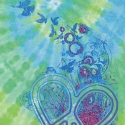 Liquid Blue Tie Dye Peace Heart Surface Pro 7 Skin