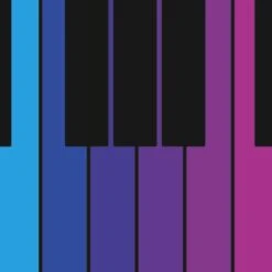 Color Piano Keys Beats Solo 2 Wireless Skin
