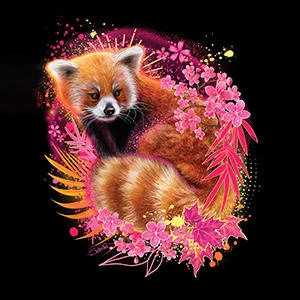 Red Panda With Flowers By Sheena Pike Apple Pencil (1st Gen, 2017) Skin 3 Red Panda With Flowers By Sheena Pike Apple Pencil (1st Gen, 2017) Skin