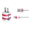 Nautical Stripes IPhone Charger (5W USB) Skin