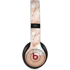 White Rose Gold Marble Beats Solo 3 Wireless Skin