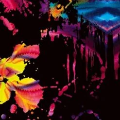 Chromatic Splatter Black Surface Pro 7 Skin