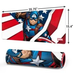 Marvel Captain America Action Pose Gaming Mouse Pad -Skinit Store action pose extra large gaming mouse pad 1746554663 MSPMRVCAP06GAMGXL PR 02