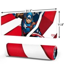 Marvel Captain America Action Pose Gaming Mouse Pad -Skinit Store action pose large gaming mouse pad 1746554663 MSPMRVCAP06GAMGLG PR 02