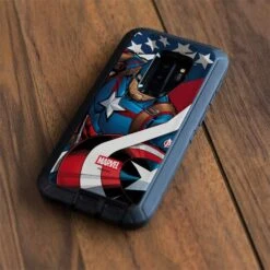 Marvel Captain America Action Pose Otterbox Defender Galaxy Skin -Skinit Store action pose otterbox defender galaxy s9 plus skin 1746554670 SKNMRVCAP06OBS9PD PR 04