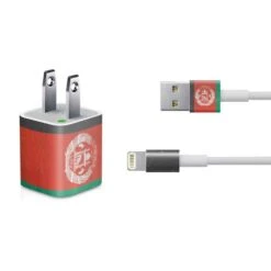 Afghanistan Flag Distressed IPhone Charger (5W USB) Skin