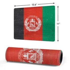Afghanistan Flag Distressed Gaming Mouse Pad