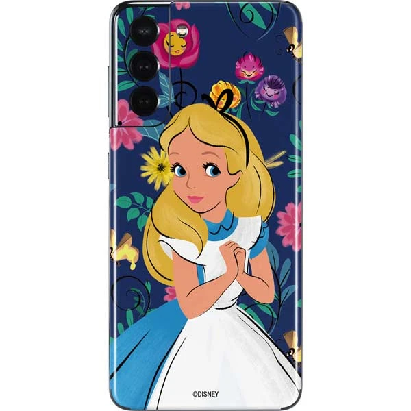 Disney Alice In Wonderland (animated) Floral Print Galaxy S21 5G Skin 3 Disney Alice In Wonderland (animated) Floral Print Galaxy S21 5G Skin