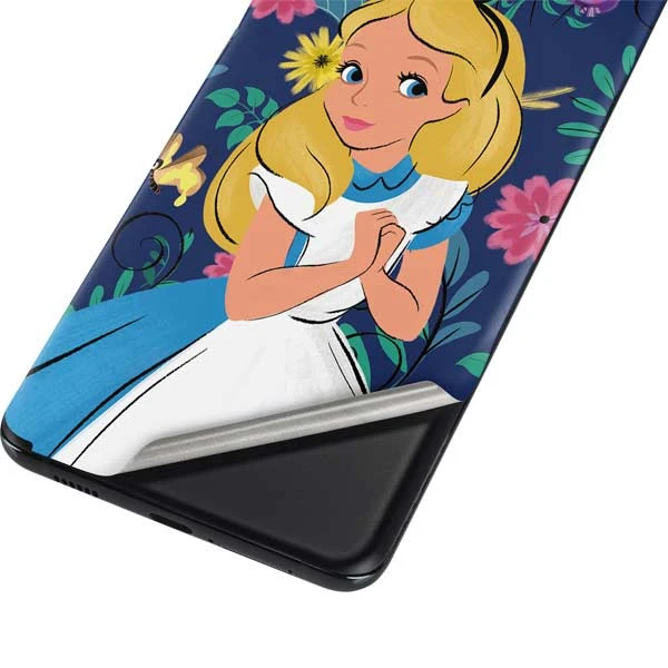 Disney Alice In Wonderland (animated) Floral Print Galaxy S21 5G Skin 6 Disney Alice In Wonderland (animated) Floral Print Galaxy S21 5G Skin - Image 4