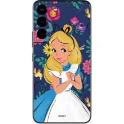 Disney Alice In Wonderland (animated) Floral Print Galaxy S22 Skin