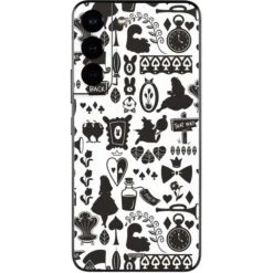 Disney Alice In Wonderland (animated) Silhouette Pattern Galaxy S22 Skin