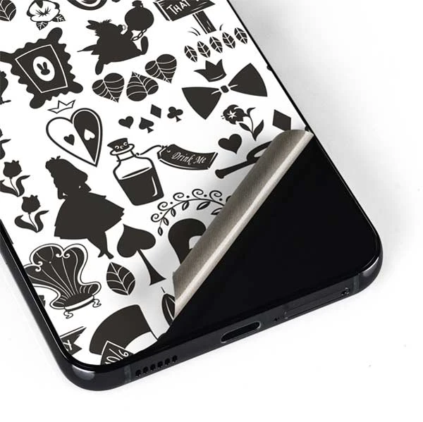 Disney Alice In Wonderland (animated) Silhouette Pattern Galaxy S22 Skin 6 Disney Alice In Wonderland (animated) Silhouette Pattern Galaxy S22 Skin - Image 4