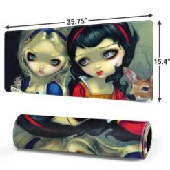 Alice & Snow Fairy Tail With Cat And Raccoon By Jasmine Becket-Griffith Gaming Mouse Pad -Skinit Store alice snow fairy tail with cat and raccoon by jasmine becket griffith extra large gaming mouse pad 1694114680 MSPJASBEC01GAMGXL PR 02