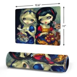 Alice & Snow Fairy Tail With Cat And Raccoon By Jasmine Becket-Griffith Gaming Mouse Pad