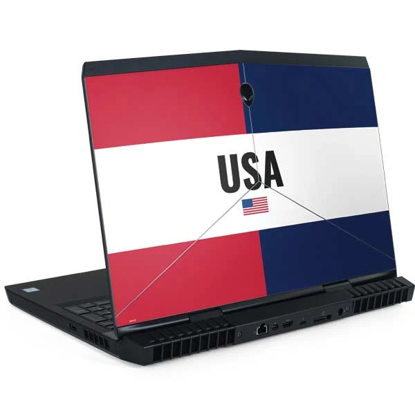 American Flag Color Block Dell Alienware Skin 3 American Flag Color Block Dell Alienware Skin