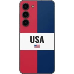 American Flag Color Block Galaxy S23 Skin