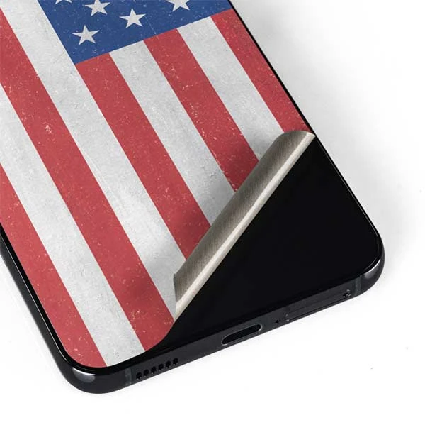American Flag Distressed Galaxy S22 Plus Skin 6 American Flag Distressed Galaxy S22 Plus Skin - Image 4
