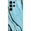 Aqua Blue Marble Ink Galaxy S23 Ultra Skin
