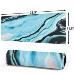 Aqua Blue Marble Ink Gaming Mouse Pad -Skinit Store aqua blue marble ink large gaming mouse pad 1656100441 MSPMRBINK02GAMGLG PR 02