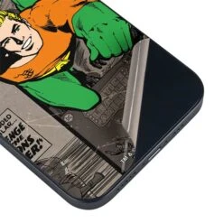DC Comics Aquaman Classics Art IPhone 14 Plus Skin -Skinit Store aquaman mixed media iphone 14 plus skin 1662574887 SKNDCMIXM06IPH14M PR 03