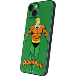 DC Comics Aquaman Classic Art Pose IPhone 14 Plus Skin -Skinit Store aquaman portrait iphone 14 plus skin 1662574850 SKNDCPORT01IPH14M PR 02
