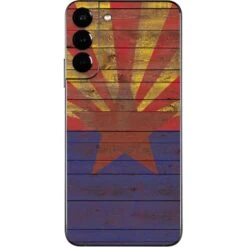 Arizona Flag Dark Wood Galaxy S22 Plus Skin