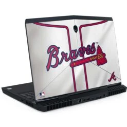 MLB Atlanta Braves Home Jersey Dell Alienware Skin