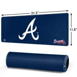 MLB Atlanta Braves - Solid Distressed Gaming Mouse Pad -Skinit Store atlanta braves solid distressed large gaming mouse pad 1678312958 MSPMLBATL08GAMGLG PR 02