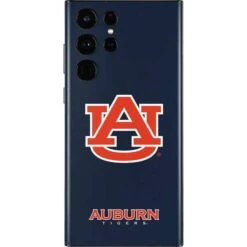 Auburn University Logo Blue Galaxy S22 Ultra Skin