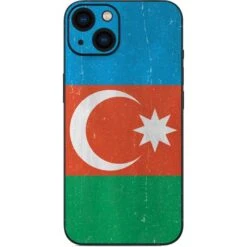 Azerbaijan Flag Distressed IPhone 15 Skin