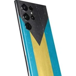 Bahamas Flag Distressed Galaxy S22 Ultra Skin -Skinit Store bahamas flag distressed galaxy s22 ultra skin 1646439282 SKNFLGDIS32GLX22U PR 03