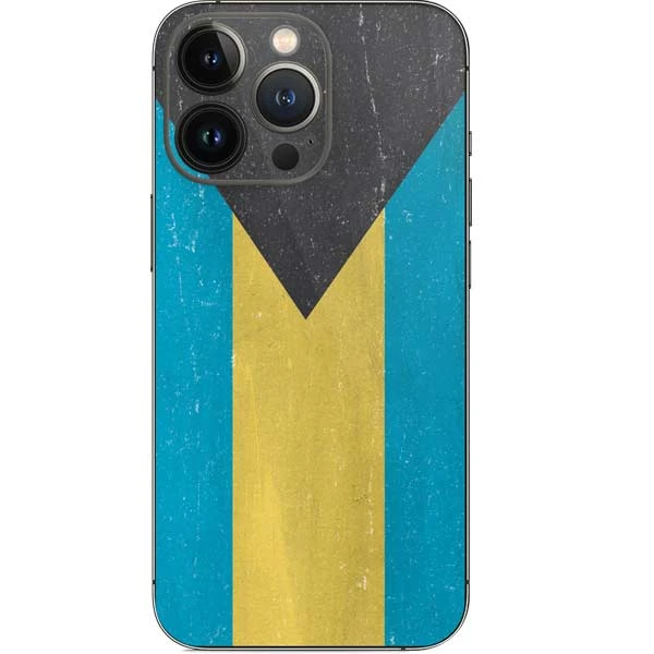 Bahamas Flag Distressed IPhone 14 Pro Skin 3 Bahamas Flag Distressed IPhone 14 Pro Skin