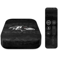 NFL Baltimore Ravens Black & White Apple TV Skin