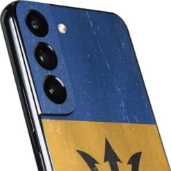 Barbados Flag Distressed Galaxy S22 Plus Skin -Skinit Store barbados flag distressed galaxy s22 plus skin 1646336951 SKNFLGDIS33GLX22P PR 03