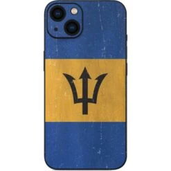 Barbados Flag Distressed IPhone 15 Skin