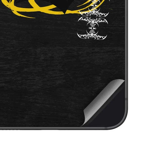 DC Comics Batman Dark Knight Logo Yellow & Black Galaxy S23 Skin 6 DC Comics Batman Dark Knight Logo Yellow & Black Galaxy S23 Skin - Image 4