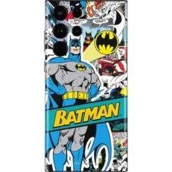 DC Comics Batman Vintage Pose Collage Art Galaxy S22 Ultra Skin