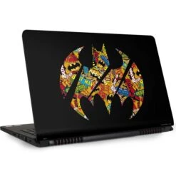 DC Comics Batman Silhouette Logo Vintage Pattern Dell Inspiron Skin