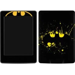 DC Comics Batman Logo Yellow Splash Amazon Kindle Skin