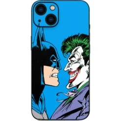 DC Comics The Joker Vs Batman Vintage Art IPhone 14 Plus Skin