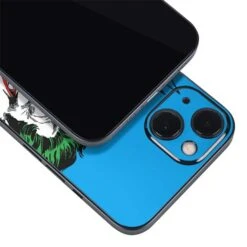 DC Comics The Joker Vs Batman Vintage Art IPhone 14 Plus Skin -Skinit Store batman vs joker blue background iphone 14 plus skin 1662574778 SKNDCJKRX11IPH14M PR 04