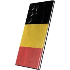 Belgium Flag Distressed Galaxy S22 Ultra Skin -Skinit Store belgium flag distressed galaxy s22 ultra skin 1646439252 SKNFLGDIS82GLX22U PR 02