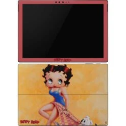 Betty Boop With Puppy Orange Background Surface Pro 6 Skin