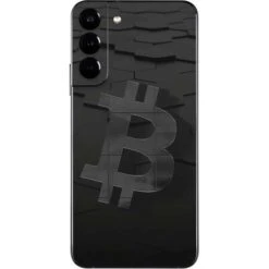 Bitcoin Textured Logo Galaxy S22 Plus Skin