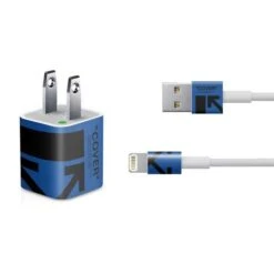 Black And Blue Arrows IPhone Charger (5W USB) Skin