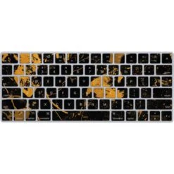 Black And Gold Scattered Marble Magic Keyboard Skin