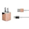 Black And Rose Gold Marble Split IPhone Charger (5W USB) Skin