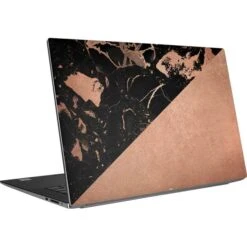 Black And Rose Gold Marble Split Dell XPS Skin